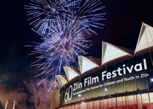 Ohňostroj na festivalovým centrem ve Zlíně